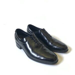 Johnson & Murphy Lace Up Loafers Dress Shoes Mens 7.5 Leather Tux Plain Toe